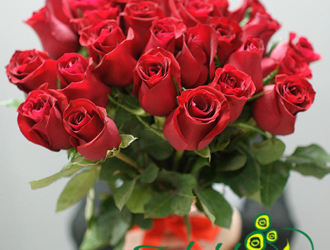 Букет из голландских красных роз ,,Страсть'' Фото